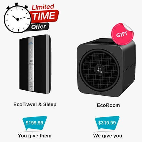 Purchase EcoTravel & Sleep for $199.99 as  a gift for a friend and receive  EcoRoom for $319.99 as our gift to you